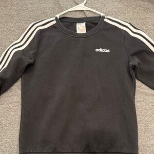 Adidas Black Sweatshirt with White Stripes